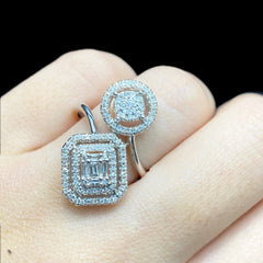 #LVNA2024 | Emerald Round Statement Diamond Ring 14kt