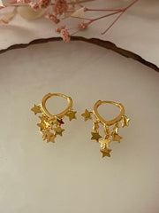 GLD | 18K Golden Star Dangling Earrings