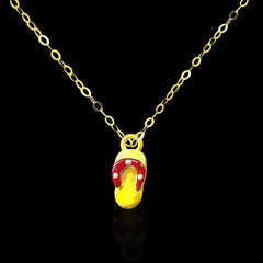 GLD | 24kt Gold Lucky Charm Pendant Necklace in 16-18” 18kt