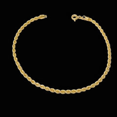 GLD | 18K Golden Thick Rope Chain Bracelet