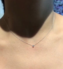 #LoveIVANA | Dainty Golden Round Enlarger Floater Diamond Necklace 16-18” 18kt | The Vault