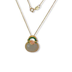 GLD | 18K Golden Bag Necklace Foxtail Chain 18”