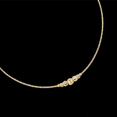 GLD | 18K Golden Omega Beaded Necklace 16”