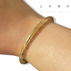 #LVNA선물 GLD | Golden Omega 메쉬 체인 Ivana 라이트 브레이슬릿 18kt