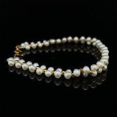 GLD | Stitched Pearl Station Bracelet 18kt