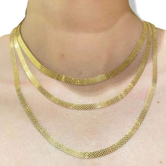 GLD | 18K Golden Thick Bismark Necklace 16” - 20”