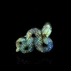 테이아 | 뱀 래브라도라이트 조각품