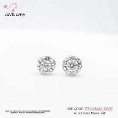 0.40cts Round Solitaire Stud Diamond Earrings 18kt