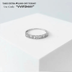 #ThePromise | #LoveLVNA | Baguette Half Eternity Stack Diamond Ring 18kt
