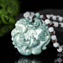 #LoveIVANA | THE VAULT | Genuine Natural Pixiu Hand Carved Jadeite Necklace