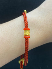 GLD | 24K Fortune Red Mantra String Bracelet