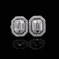 #LVNA2024 | 15carat Face Emerald Piecut Invisible Setting Diamond Earrings 18kt