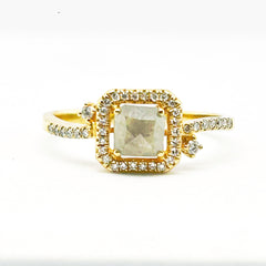1.80ct Rare Gray Colored Diamond Ring 14kt | LVNA Signatures Engagement Ring