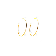 CLEARANCE BEST | Golden Classic Round Hoop Earrings 18kt