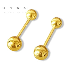 GLD | 18K Golden Ball Screw Lock Earrings
