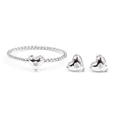#LVNA2024 | Dainty Heart Diamond Center Jewelry Set 14kt