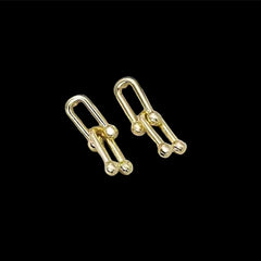 GLD | 18K Golden Hardware Stud Earrings