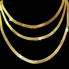 GLD | 18K Golden Thick Bismark Necklace 16” - 20”
