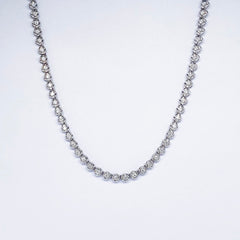 1.8cts Half Eternity Tennis Diamond Necklace 14kt