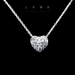 PRICEDROP! | Classic Heart Diamond Necklace 16-18” 18kt Chain