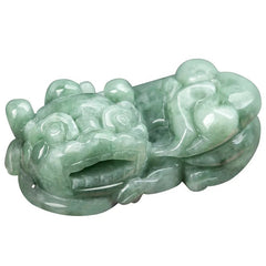 THE VAULT | Genuine Natural Pixiu Hand Carved Jadeite Necklace