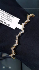Golden Baguette Tennis Diamond Bracelet 14kt