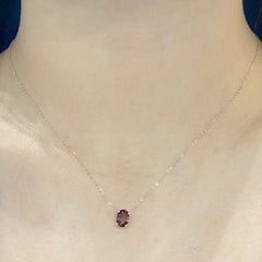 #LVNA2024 | Oval Ruby Fine Diamond Necklace in 16-18” 18kt