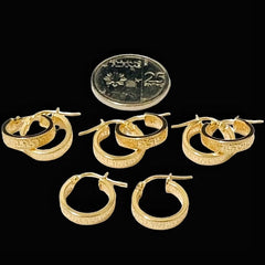 GLD | 18K Golden Designer Inspired Hoop Earrings