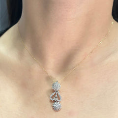 Baguette Deco Diamond Necklace 18kt