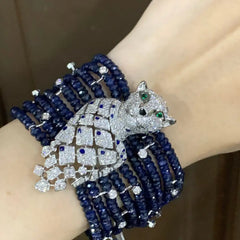 #LVNA2024 | Panther Natural Burmese Sapphire Gemstones & Diamond Bracelet 18kt | Editor’s Pick