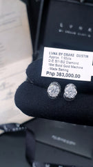 1.50cts DE SI1 Round Solitaire Stud Diamond Earrings 18kt