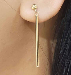 GLD | 18K Golden Stick Dangling Earrings