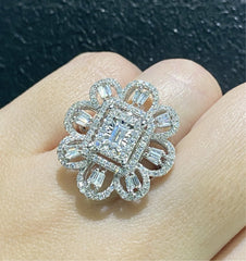 PREORDER | Floral Statement Diamond Ring 14kt