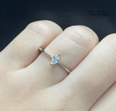 0.30ct G VVS2 Marquise Diamond Engagement Ring 14kt