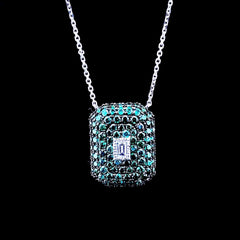 PREORDER | Green Emerald Gemstones Diamond Necklace 14kt