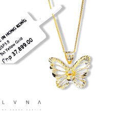 #LVNA선물 GLD | Golden Butterfly of Ivana 네크리스 Foxtail Chain 18kt