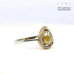 LVNA Signatures Rare Gray Colored Diamond Engagement Ring 14kt