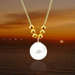 GLD | Golden Station Ball Pearl Necklace 18kt