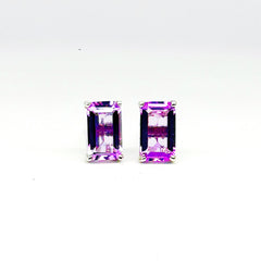#LVNA2024 |  Natural Amethyst Gemstones Stud Earrings 18kt