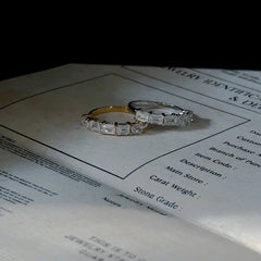 #EternityByLVNA | 1.50cts EastWest Emerald Cut Half Eternity Diamond Ring 14kt