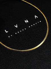 #LVNA선물 GLD | 골든 오메가 소프트 메쉬 체인 데일리웨어 목걸이 18kt 옐로우 골드 16"