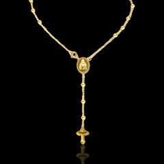 GLD | 18K Golden Religious Rosary Necklace 20”