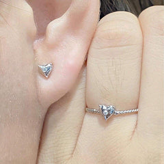 #LVNA2024 | Dainty Heart Diamond Center Jewelry Set 14kt