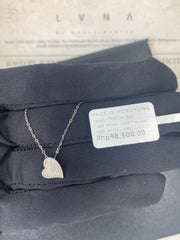 #LoveLVNA| Heart Paved Diamond Necklace 14kt