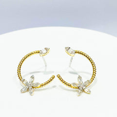 #LVNA2024 | Golden Rosita Marquise Overlap Diamond Earrings 14kt