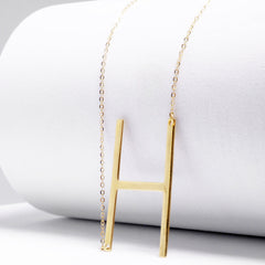 GLD | 18K Large Golden Alphabet Letter Necklace 20”