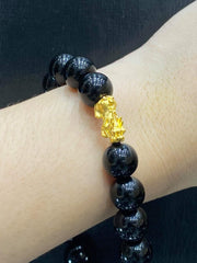 The Vault | 24K Golden Piyao Black Onyx Gemstones Bracelet + FREE ₱10,000 worth of LVNA Gift Certificates