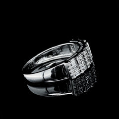 PREORDER | Unisex Half Eternity Baguette Diamond Ring 14kt