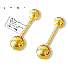 #GOLD2024 | 18K Golden Ball Screw Lock Earrings