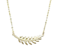 GLD | 18K Leaf Necklace 16”-18”